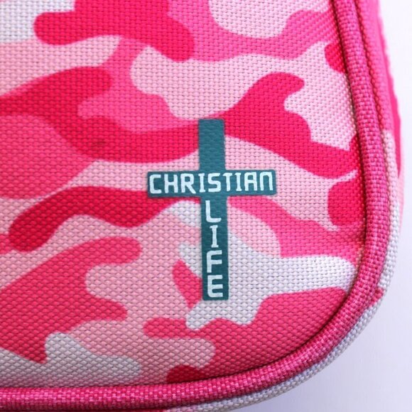 MWB-6005PK Montana West Camouflage Camo Print Pink Canvas Bible Cover & Bookmark - Picture 11 of 13